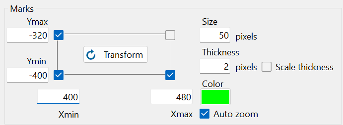 Transform options